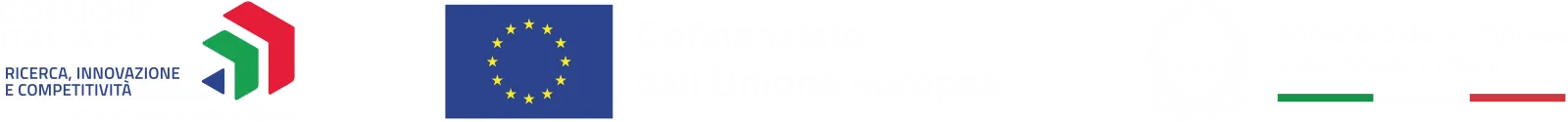 Cofinanziato dall'Unione europea · PN Ricerca, Innovazione e Competitività · Ministero delle Imprese e del Made in Italy · Invitalia Smart&Start Italia